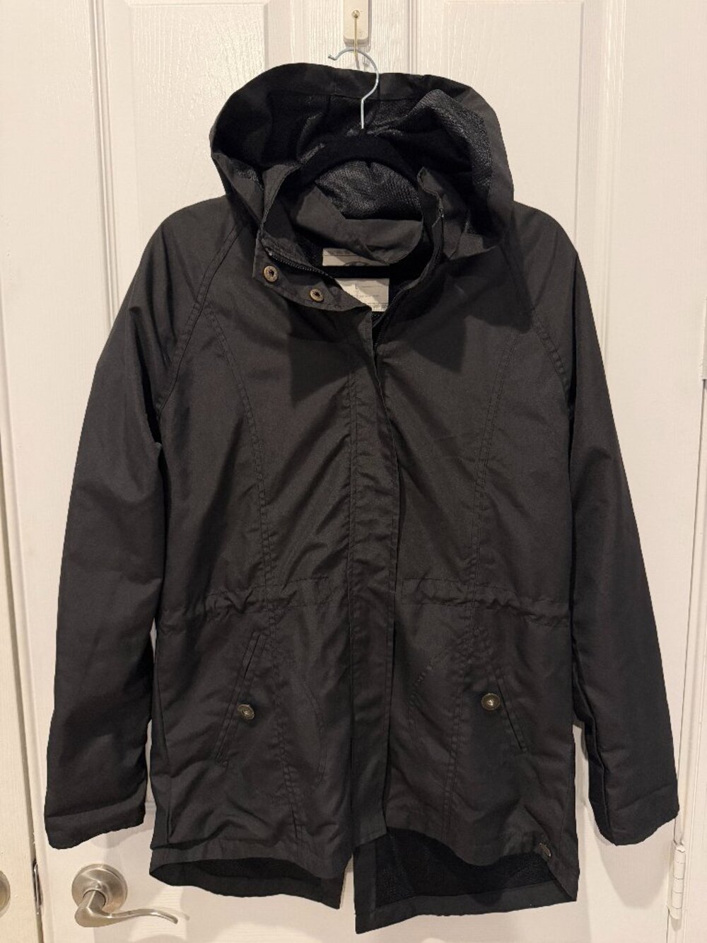 O’Neill Men's Large Black Hooded Lightweight Rain Windbreaker Jacket Mesh Line